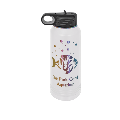 32oz Water Bottle White Prism