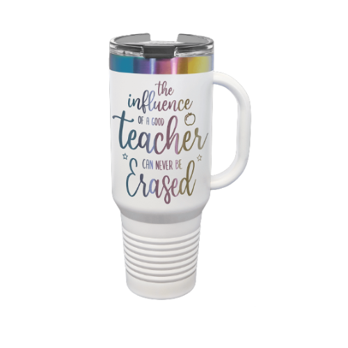 40oz. Travel Mug White Prism