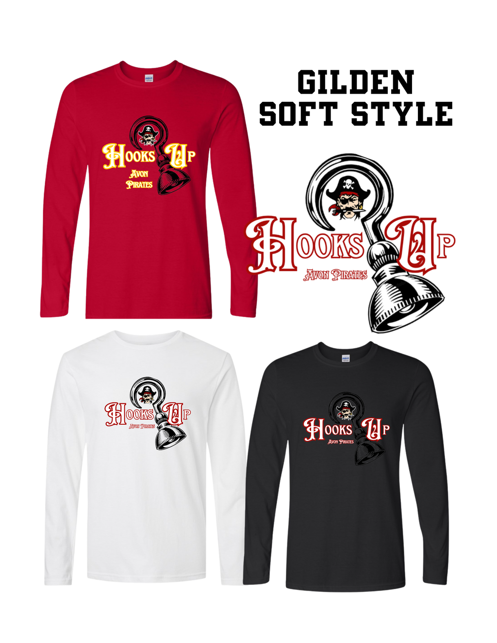 Hooks Up * Gildan Soft Style Long Sleeve Tee