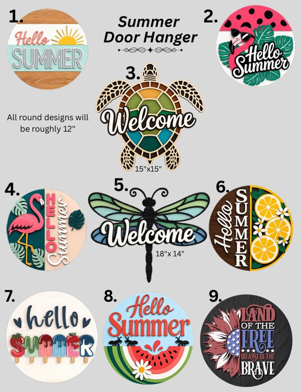 Summer DIY Door Hangers
