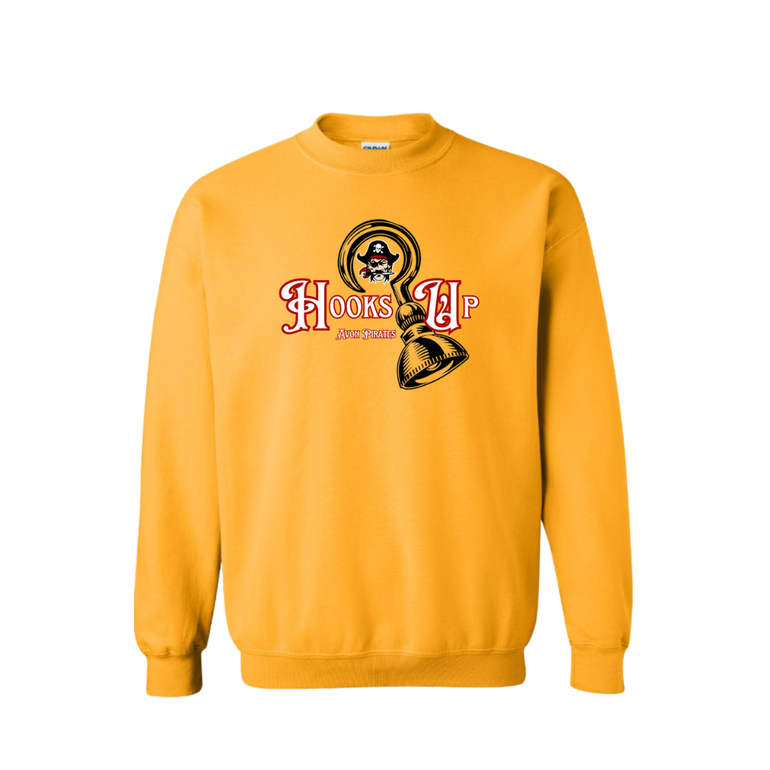 Hooks Up • Avon Pirates • Gildan Crewneck Sweatshirts