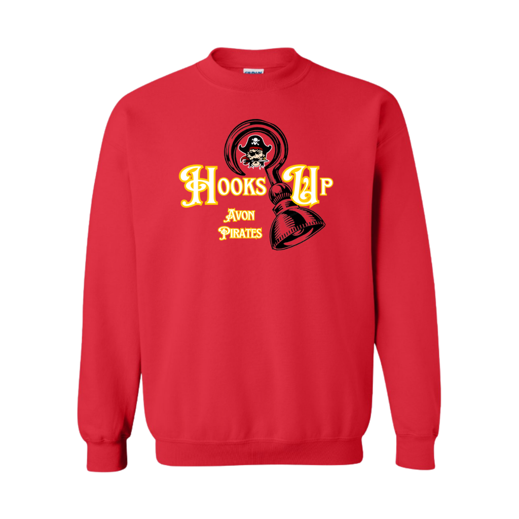 Hooks Up • Avon Pirates • Gildan Crewneck Sweatshirts